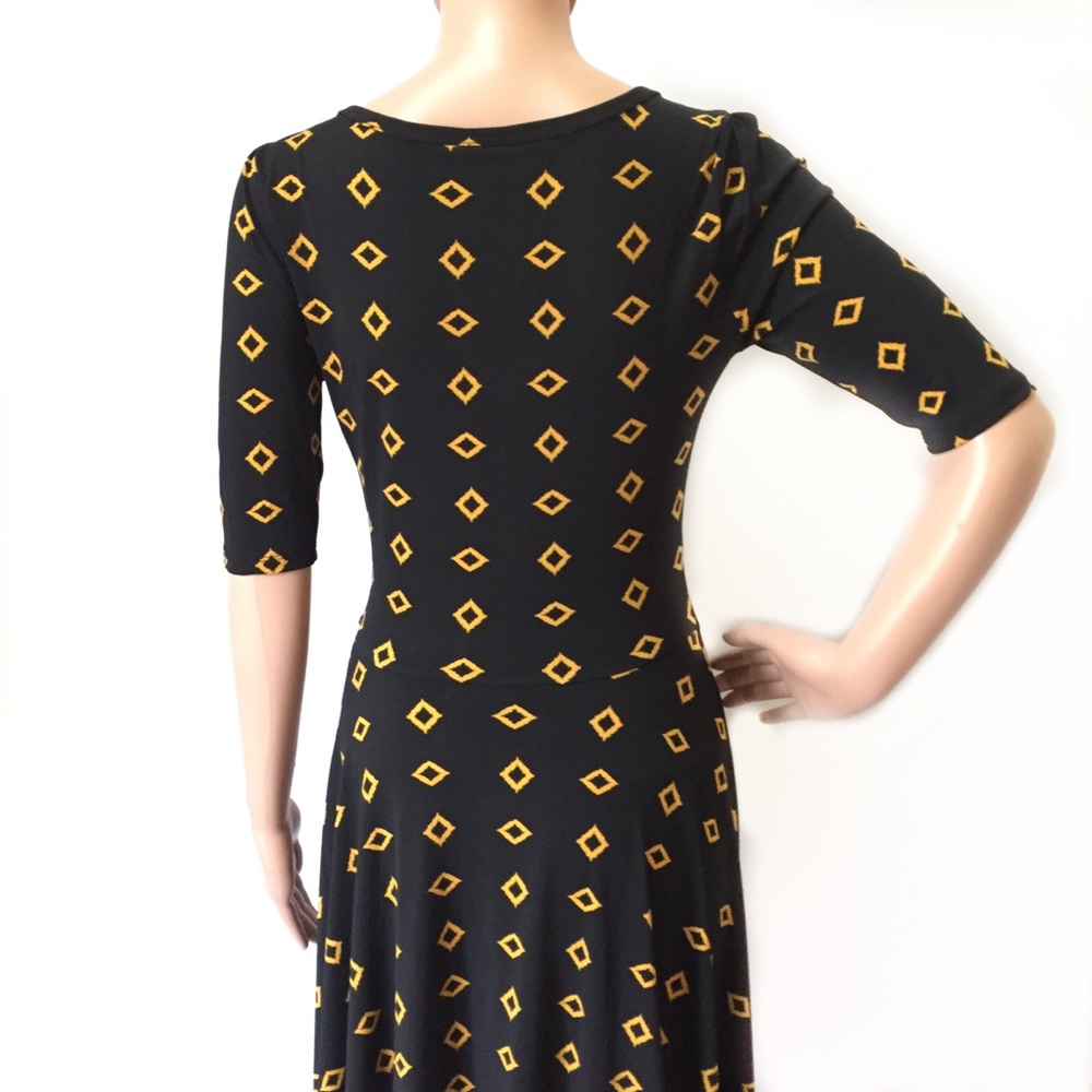 Lularoe Black Dress With Diamond Print - Picture 3 of 5